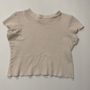 John Galt light pink crop top size: OS